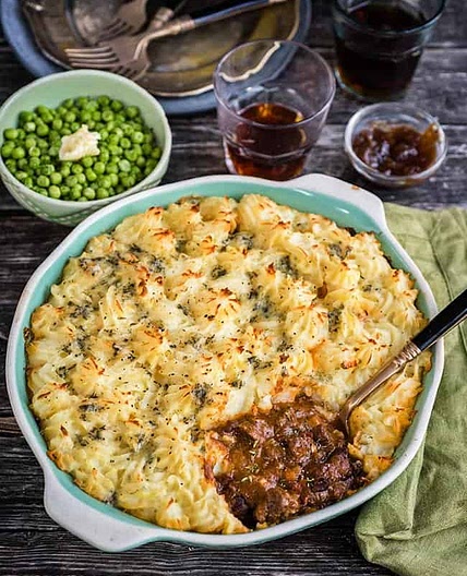 Cottage pie with Stilton Mash