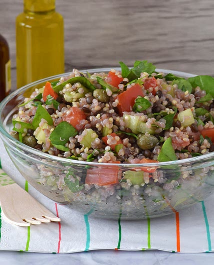Ensalada quinoa y legumbres