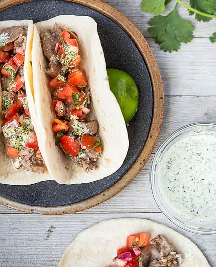 Garlic Beef Tacos