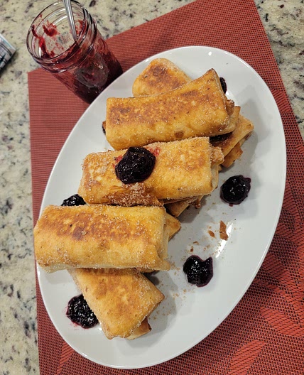 FRIED BLUEBERRY CHEESECAKE CHIMICHANGAS