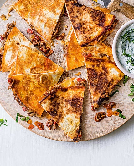 Chipotle beef quesadillas