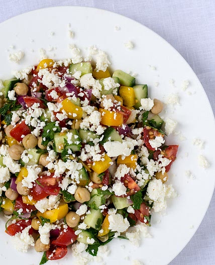 Mediterranean Chickpea Salad with Lemon Vinaigrette