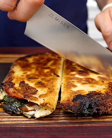 Bacon & veggies quesadilla