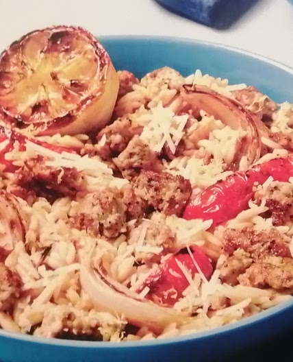Chicken Sausage Orzo Pilaf