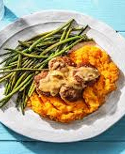 Pork & Parmesan Patties with Rosemary Gravy
