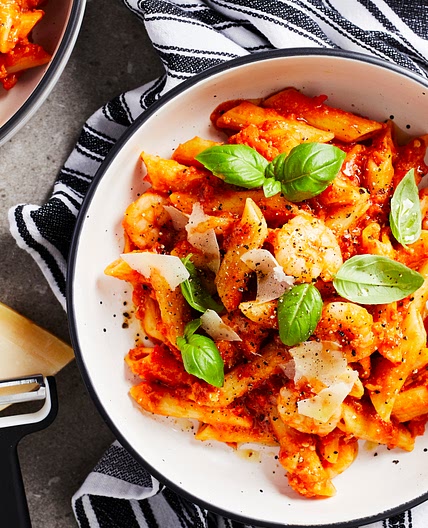 chilli prawn chorizo penne