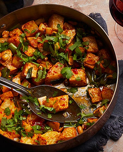 Roasted celeriac stir-fry
