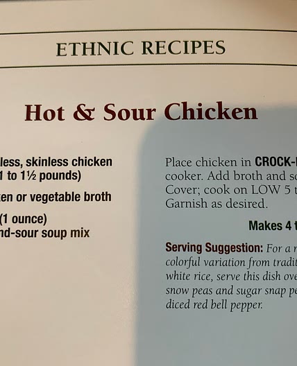 Hot and Sour Chicken