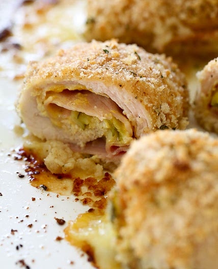 Pickle Ham and Swiss Chicken Roll Ups (Cuban Chicken)