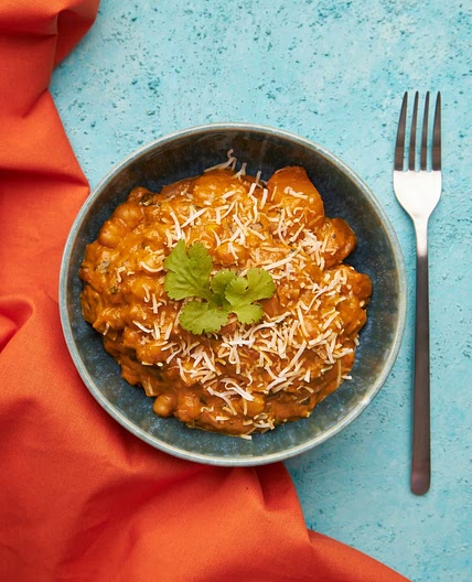 Thai Yellow Curry with Chickpeas Pumpkin and Spinach