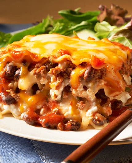 Make-Ahead Chili and Cheese Lasagna