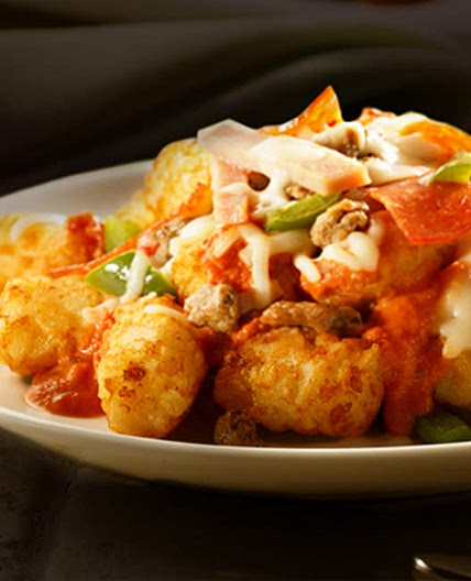 Meat Lovers Pizza Tot Nachos