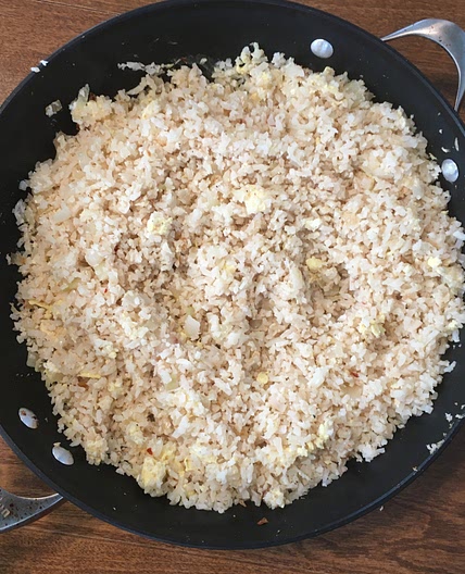 Garlic Cauliflower Fried "Rice"