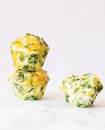 Spinach, Goat Cheese and Thyme Baby Friendly Muffins