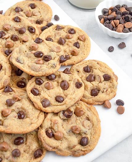PB + Chocolate Chip Cookies