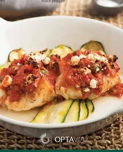 Baked Cod with Tomatoes & Feta