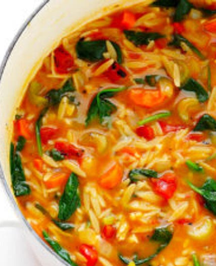Italian Orzo Spinach Soup