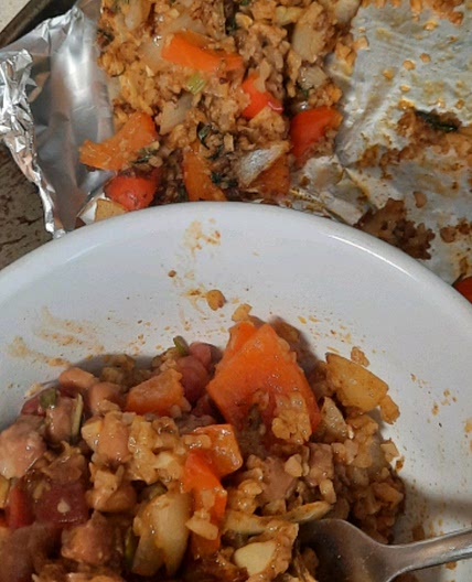 Cauliflower Rice and Beans Fajita Bowls