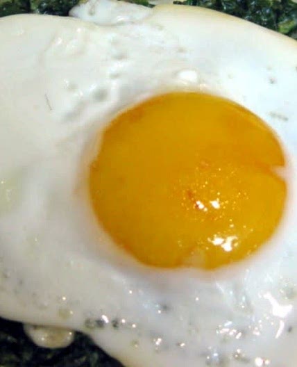 Fried egg and spinach