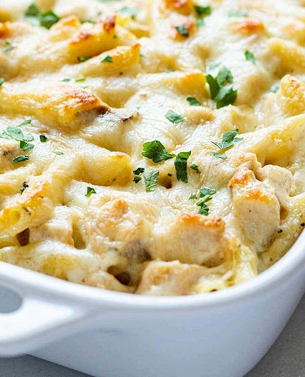 Chicken Alfredo Bake