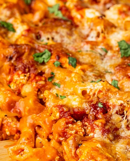 5-Ingredient No-Boil Baked Ziti