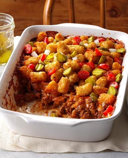 Bacon Cheeseburger Tater Tot Bake