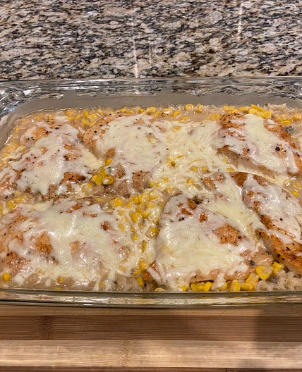 One Dish Chicken and Rice Bake