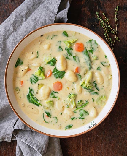 Creamy Vegetable Gnocchi Soup — The Yummy Vegan