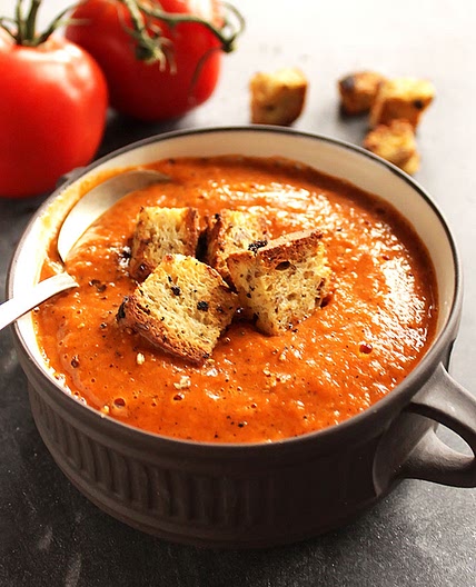 Healing Roasted Tomato and Red Pepper Soup
