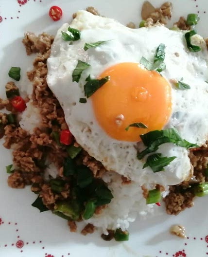Thai Minced Pork Basil with fried egg
