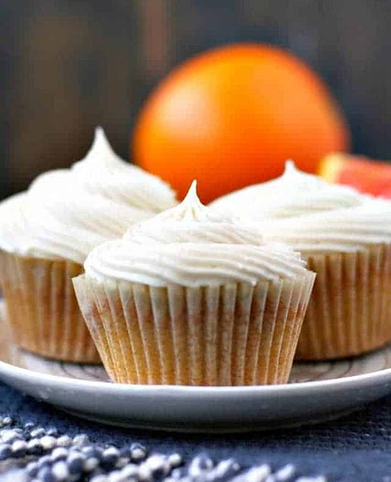 Light and Fluffy Vegan Orange Cupcakes