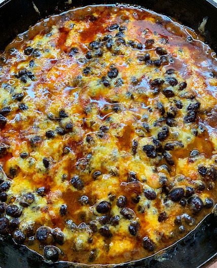 Cheesy, Spicy Black Bean Bake