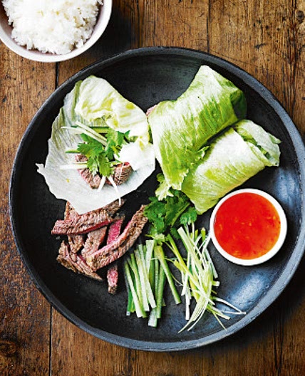 Asian steak lettuce wraps