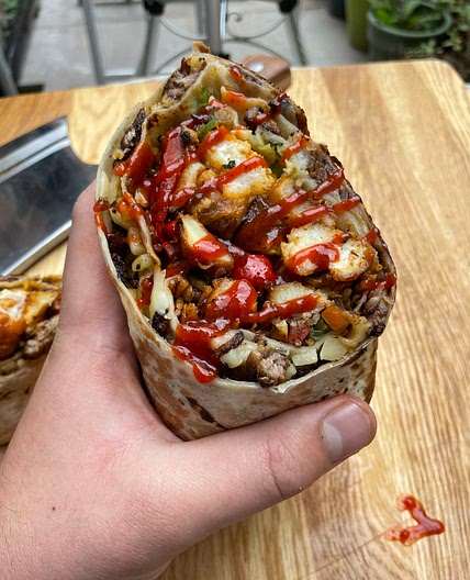 Stuffed Crust Chinese Burrito