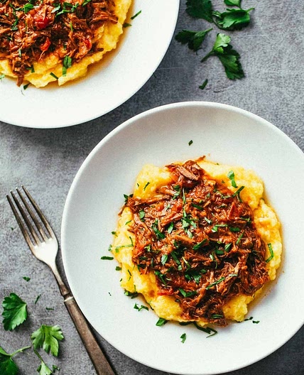 Beef Ragu with Creamy Polenta