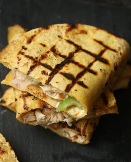Grilled Buffalo Chicken Quesadillas