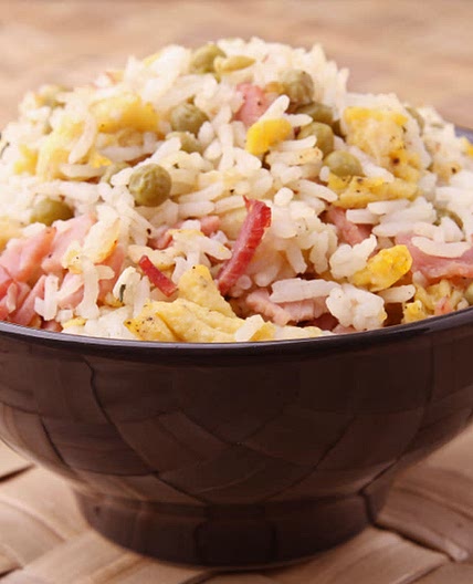 Ham, Mushroom, and Ginger Fried Rice