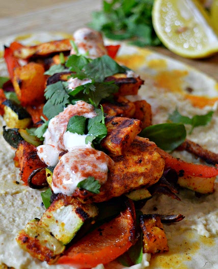 Harissa Halloumi and Roasted Vegetable Wraps – 10sp