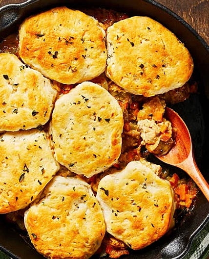 Homestyle (Turkey) & Biscuit Pot Pie with Carrots, Celery, & Fre