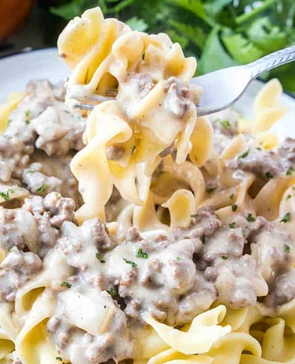 GROUND BEEF STROGANOFF