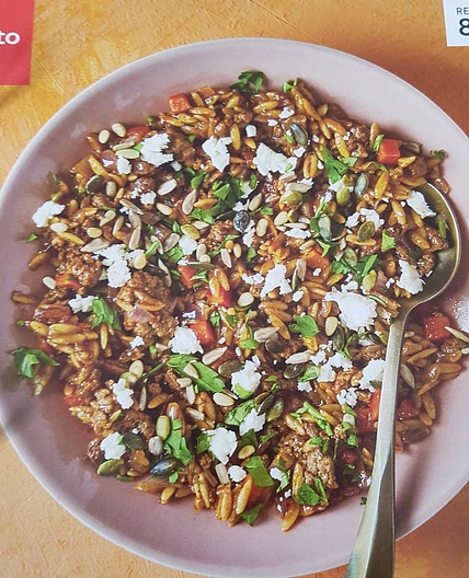 One Pot spiced lamb&feta orzo