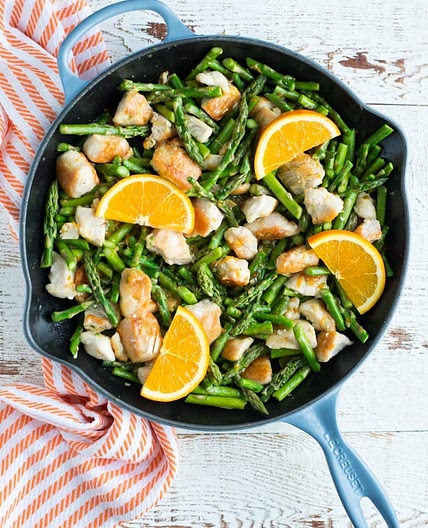 One-Pan Orange Chicken Asparagus Stir-Fry