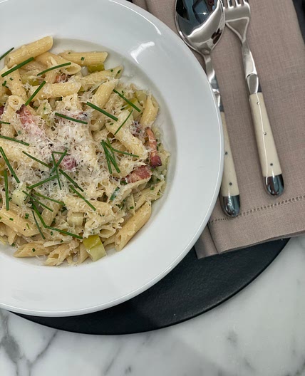 Bacon and Parsnip Pasta