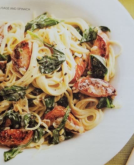Vermicelli with Sausage and Spinach