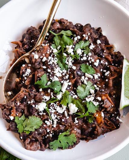Super Fast Lightened-Up Mexican Black Beans
