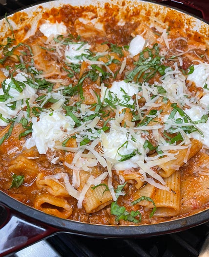 Burrata & Meat Sauce Rigatoni 