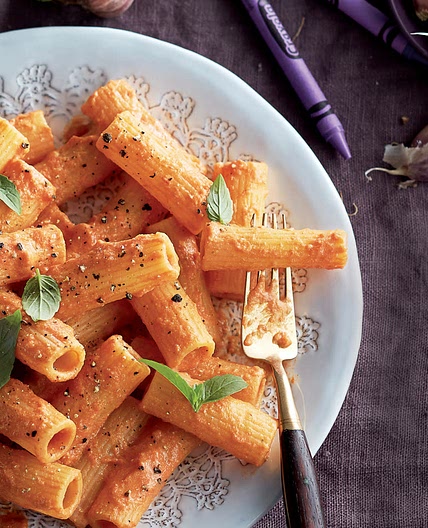 Roasted Garlic Rose Pasta