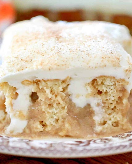 Cinnamon Roll Poke Cake