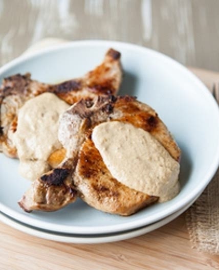 Pork Chops with Parmesan Sage Sauce Recipe