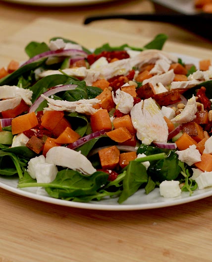 Feta, Pine Nut & Sweet Potato Salad